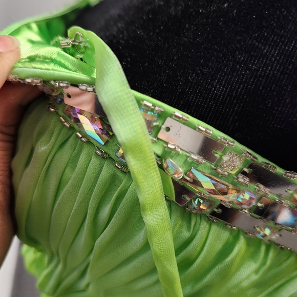 Beautiful Prom Formal Gown in Chartreuse - Picture 9 of 13